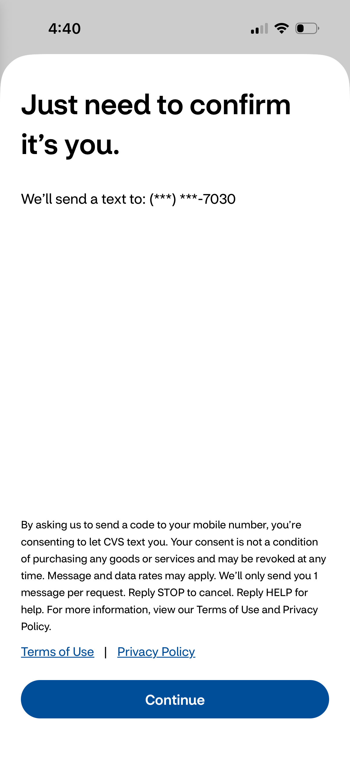 cvs modal screenshot